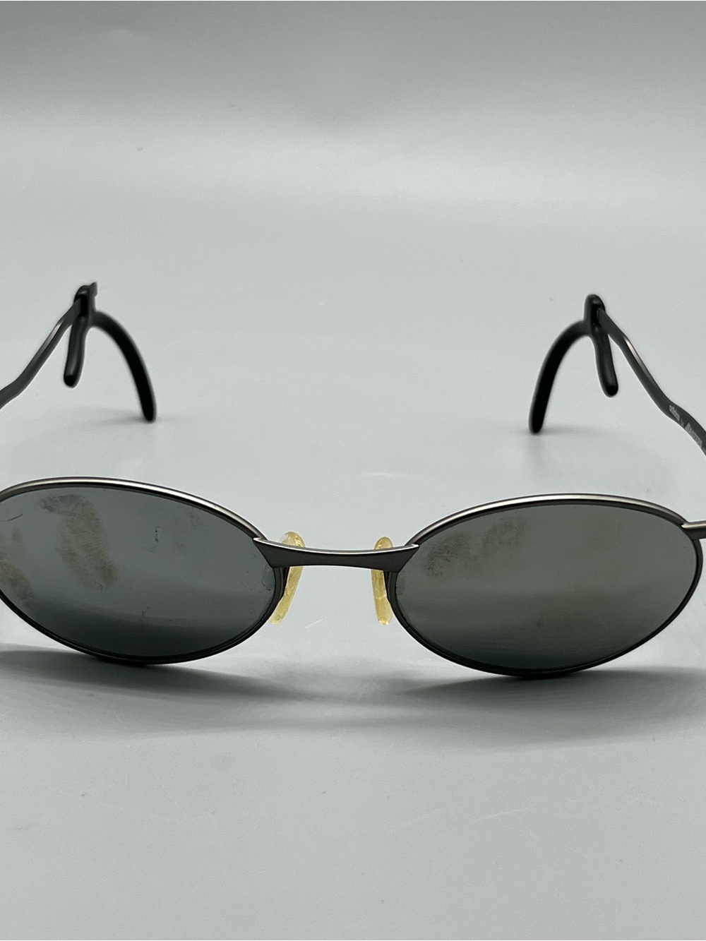 Adidas A227 6057 Sunglasses Gunmetal Gray Metal Oval Frame Made in Austria Mens